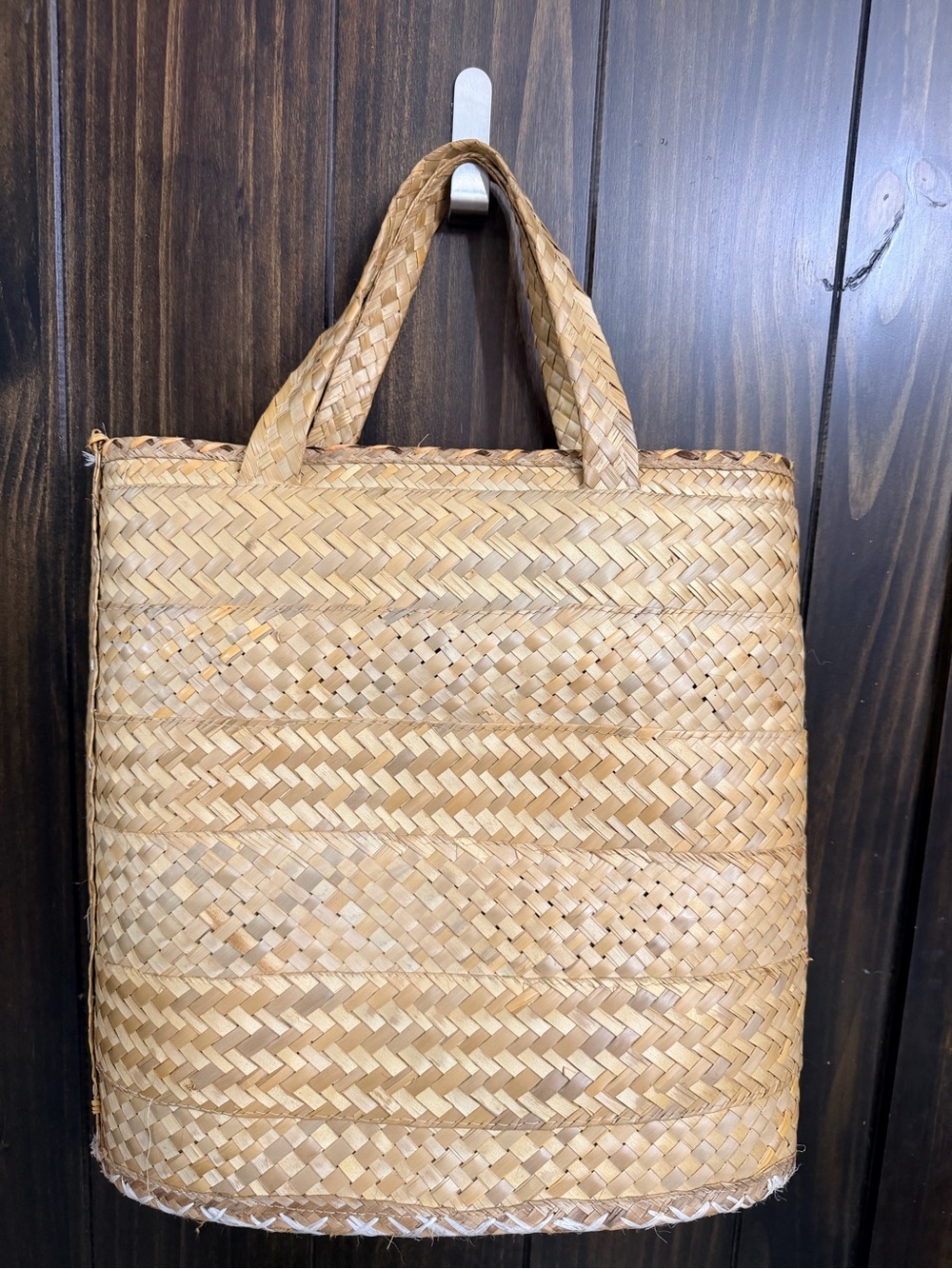 Vintage Raffia/Straw Tote Bag - Picture 6 of 8